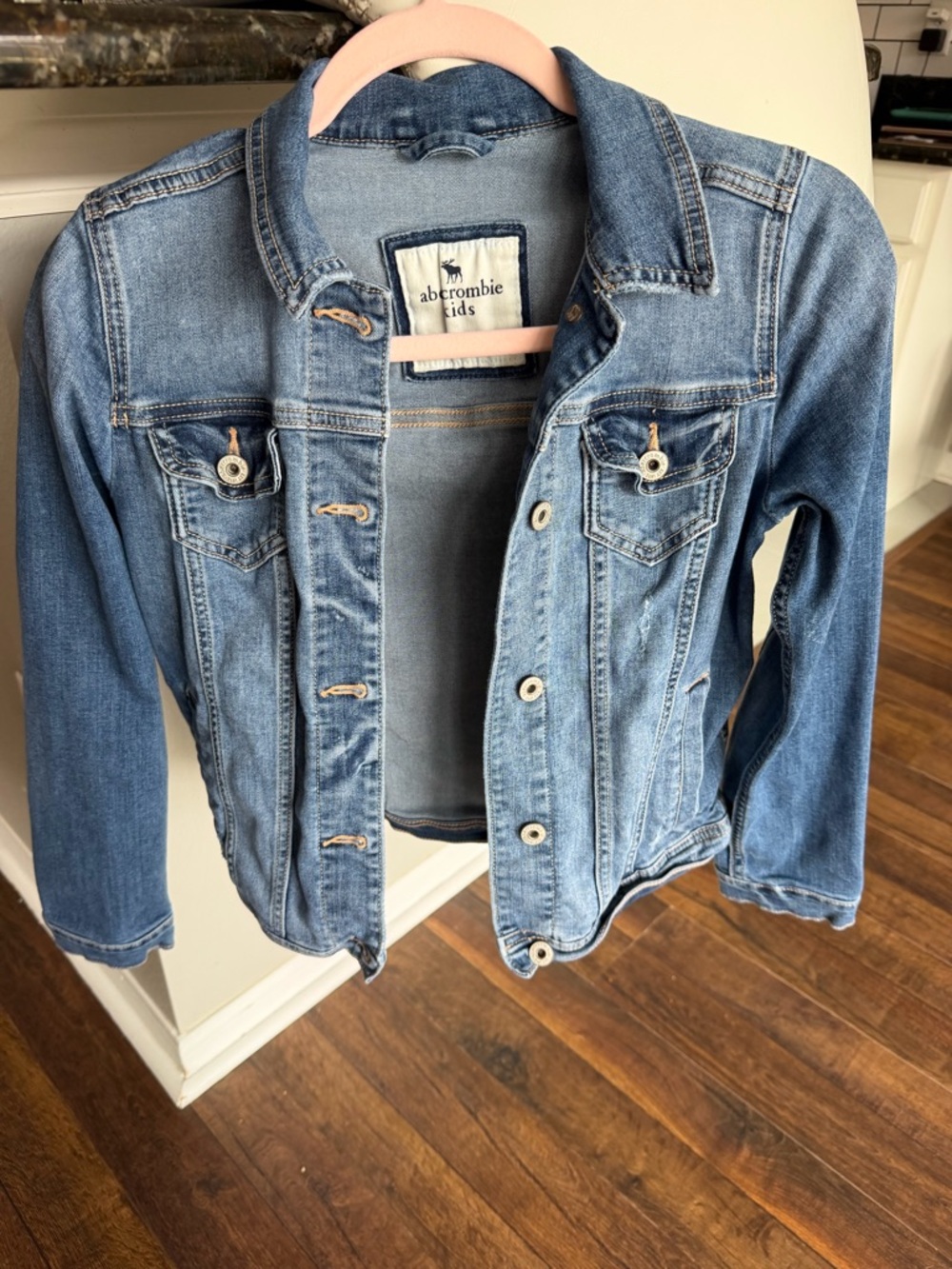 abercrombie kids Light Denim Jean Jacket - Blue